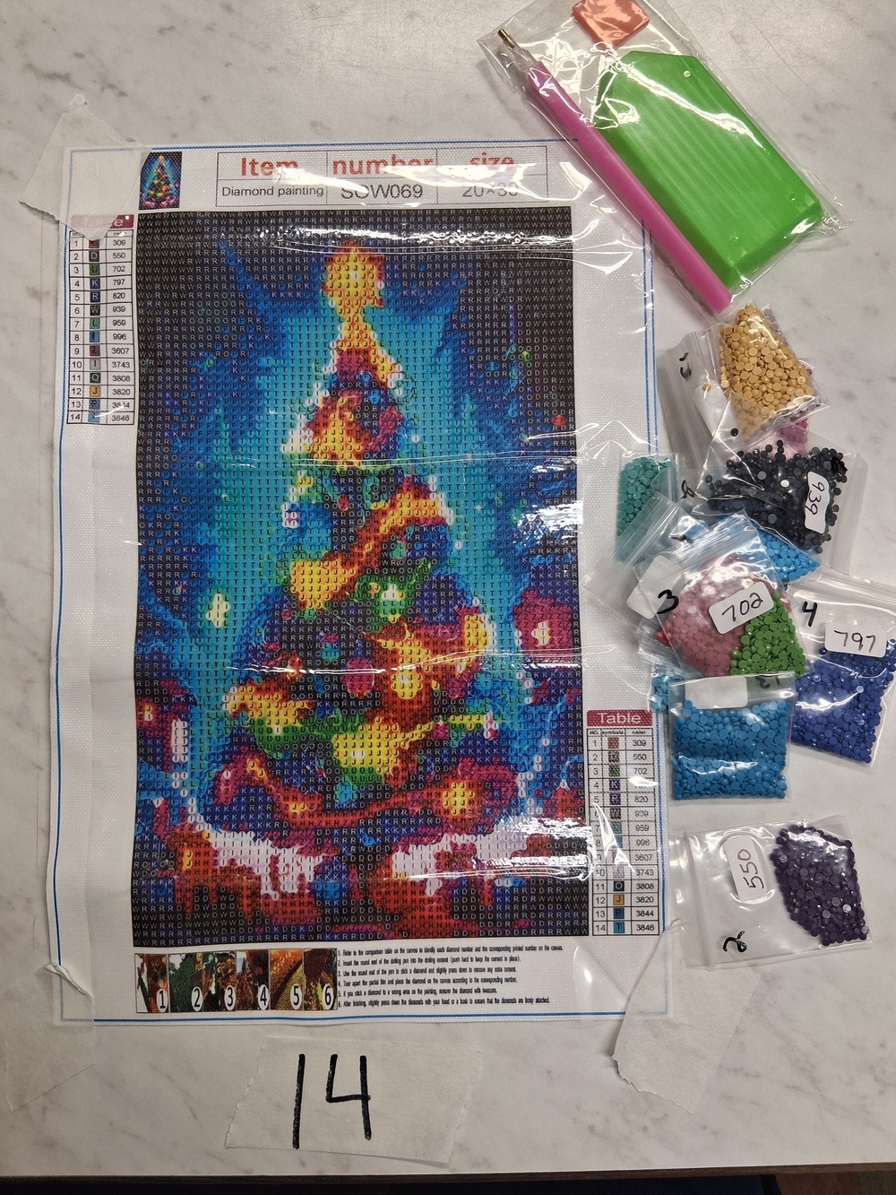 Colorful Christmas Tree Diamond Painting Kit